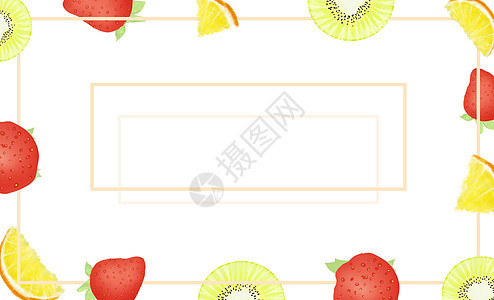 小清新夏季水果背景图片