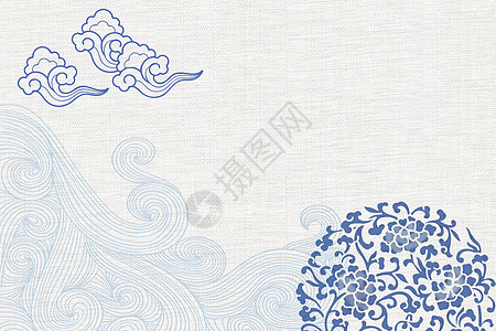 工笔花中国风背景设计图片