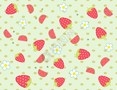 草莓平铺背景素材图片