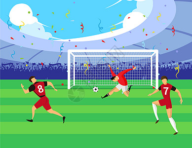 足球馆足球世界杯插画