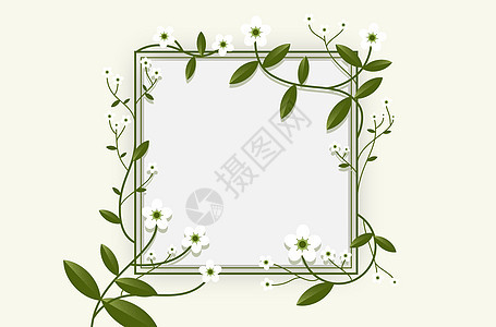 婚礼花框背景背景图片