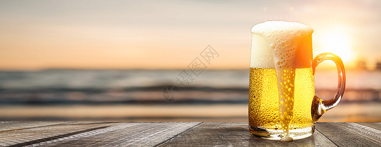 啤酒背景清凉一夏设计图片