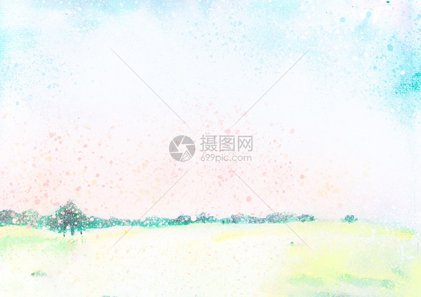 水彩手绘背景插画图片下载 正版图片 摄图网