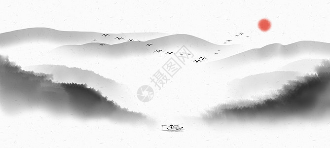 山水中国风背景图片