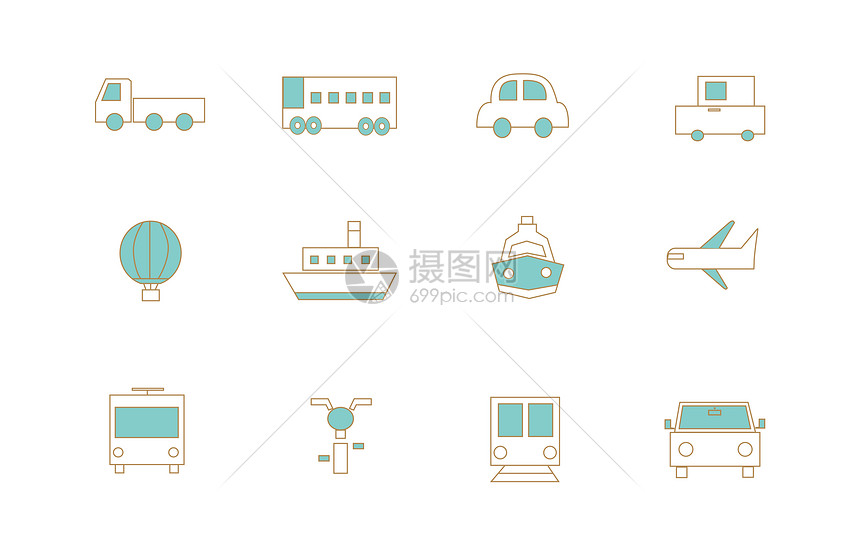 交通出行工具图标图片