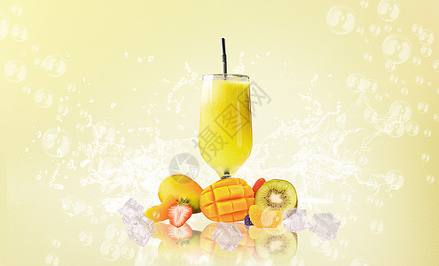 原味果汁夏日夏季冷饮设计图片