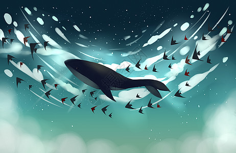 深海的鲸鱼图片