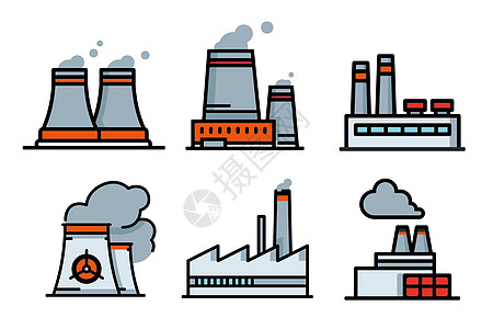 工业污染图标高清图片