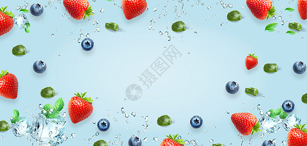 夏季水果背景图片