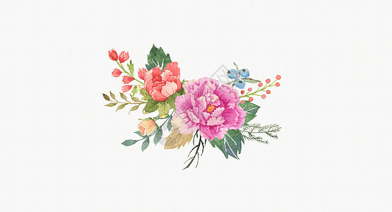 手绘水彩海报背景花卉高清图片素材