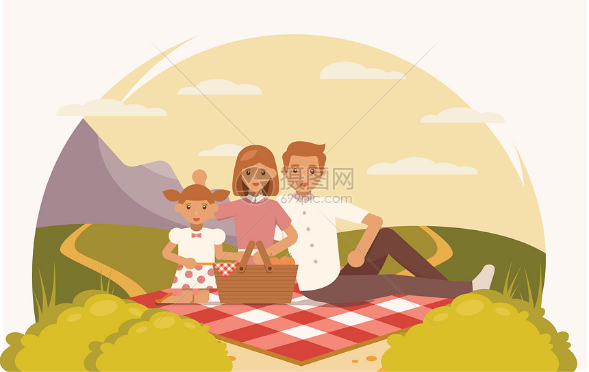 家庭野餐图片
