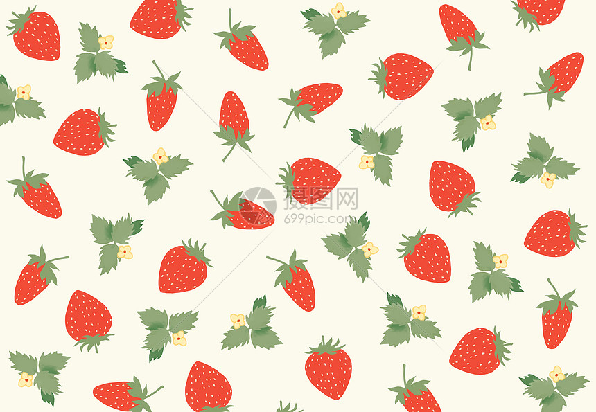 清新水果草莓背景图片
