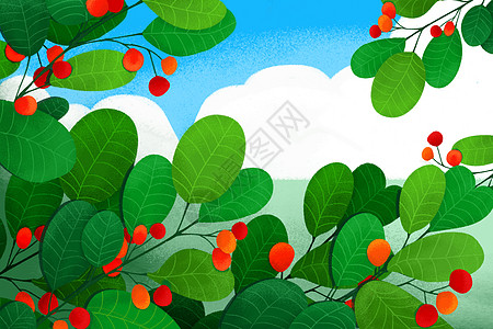 树木果子背景图片