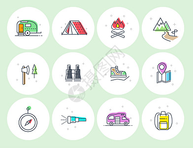 旅行野外探险图标icon高清图片