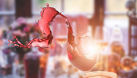 葡萄酒液体创意红酒场景设计图片