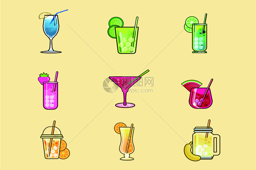 果汁饮料图标图片