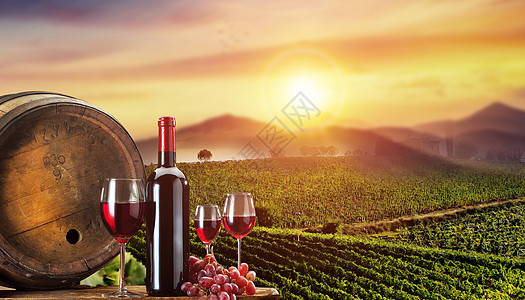 饮料创意庄园葡萄酒设计图片