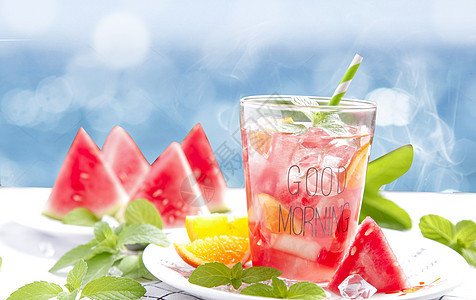 夏季西瓜汁图片