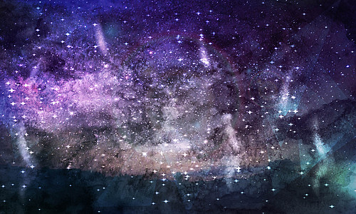 特效奇异博士魔法阵星空背景插画