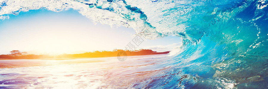 海洋波浪背景高清图片