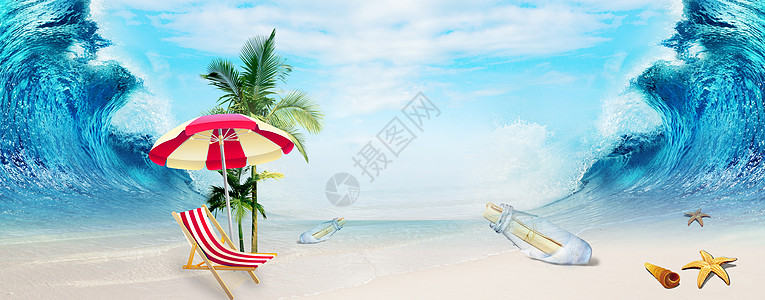 度假创意清凉沙滩设计图片