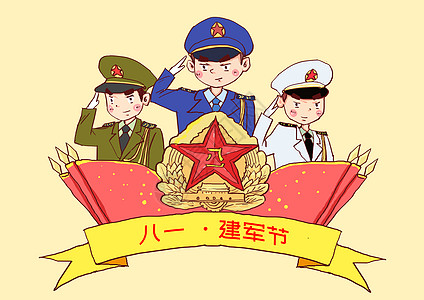 七月一日建军节设计图片