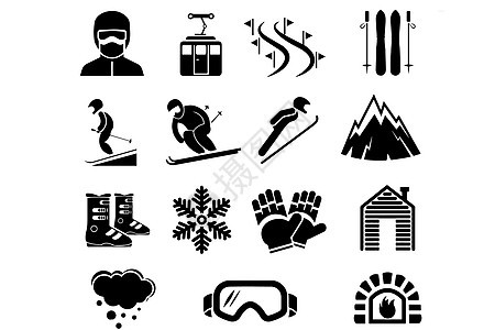 滑雪俱乐部图标插画图片下载-正版图片400289271-摄图网