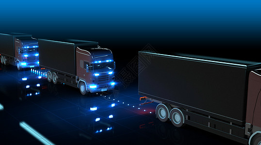 货运车辆货车自动驾驶设计图片