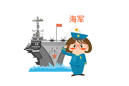 木木酱卡通形象海军配图图片素材