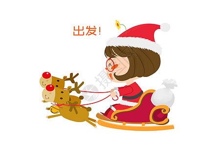 木木酱卡通形象圣诞节配图图片