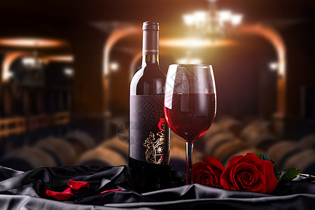 红酒广告创意红酒场景设计图片
