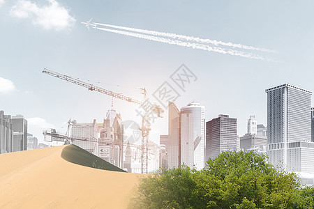 沙漠城市创意城市环保建设设计图片