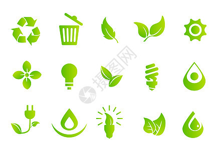 绿色环保图标背景图片