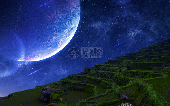 梦幻星空场景图片