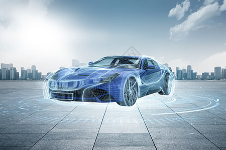 新能源汽车汽车招牌高清图片