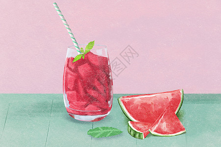 夏天水果饮料背景图片