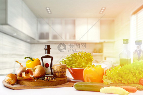 创意厨房果蔬场景图片