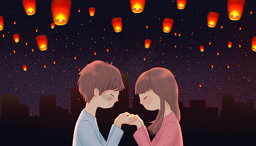 情侣守护图片素材