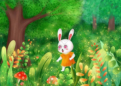 森林里的小兔子图片