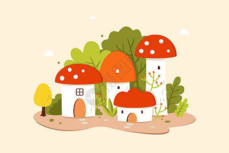 蘑菇小屋图片