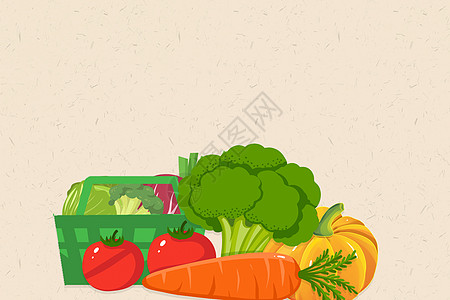 素食美食蔬菜插画
