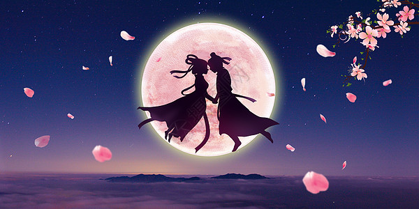 牛郎织女约会七夕牛郎织女设计图片