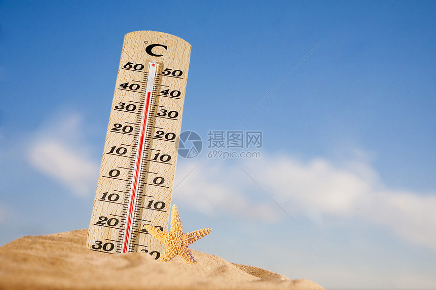 沙滩高温图片