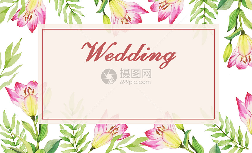 水彩花绘背景插画图片下载 正版图片 摄图网