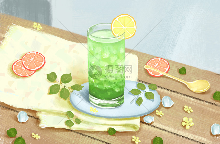 夏季创意插画图片