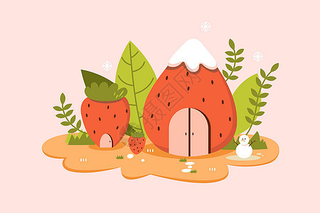 草莓水果背景图片