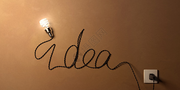 思维散发创意灯泡idea设计图片