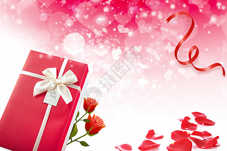 包装玫瑰红色精美礼盒设计图片