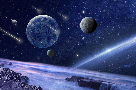 陨石撞击地球科幻陨石设计图片