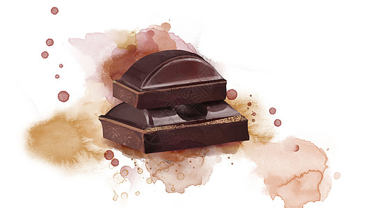 巧克力插画手绘巧克力液体高清图片